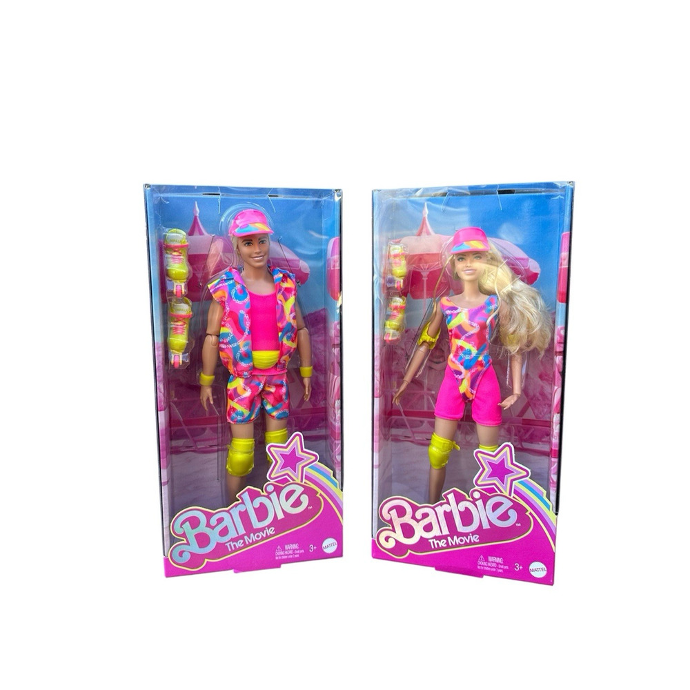 Barbie Neon Pink & Yellow Surf Duo Dolls